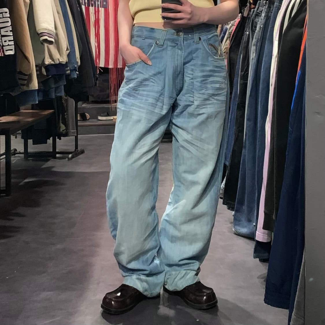 [IM] JORDAN 조던 워싱 데님 팬츠 연청 상품이미지5