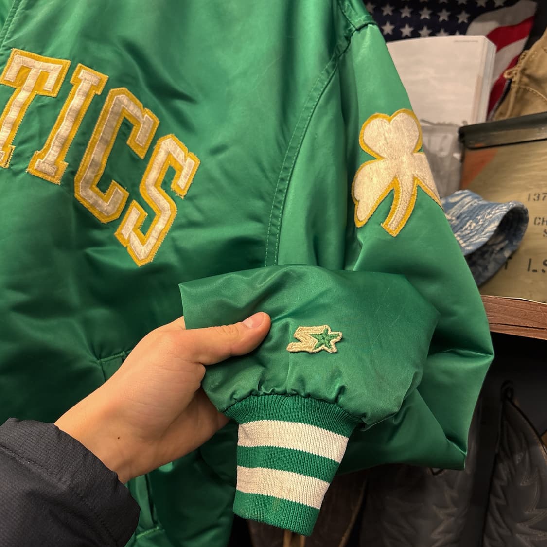 80~90s 스타터 NBA 보스턴 셀틱스 클럽크루 바시티 자켓 N778 상품이미지7