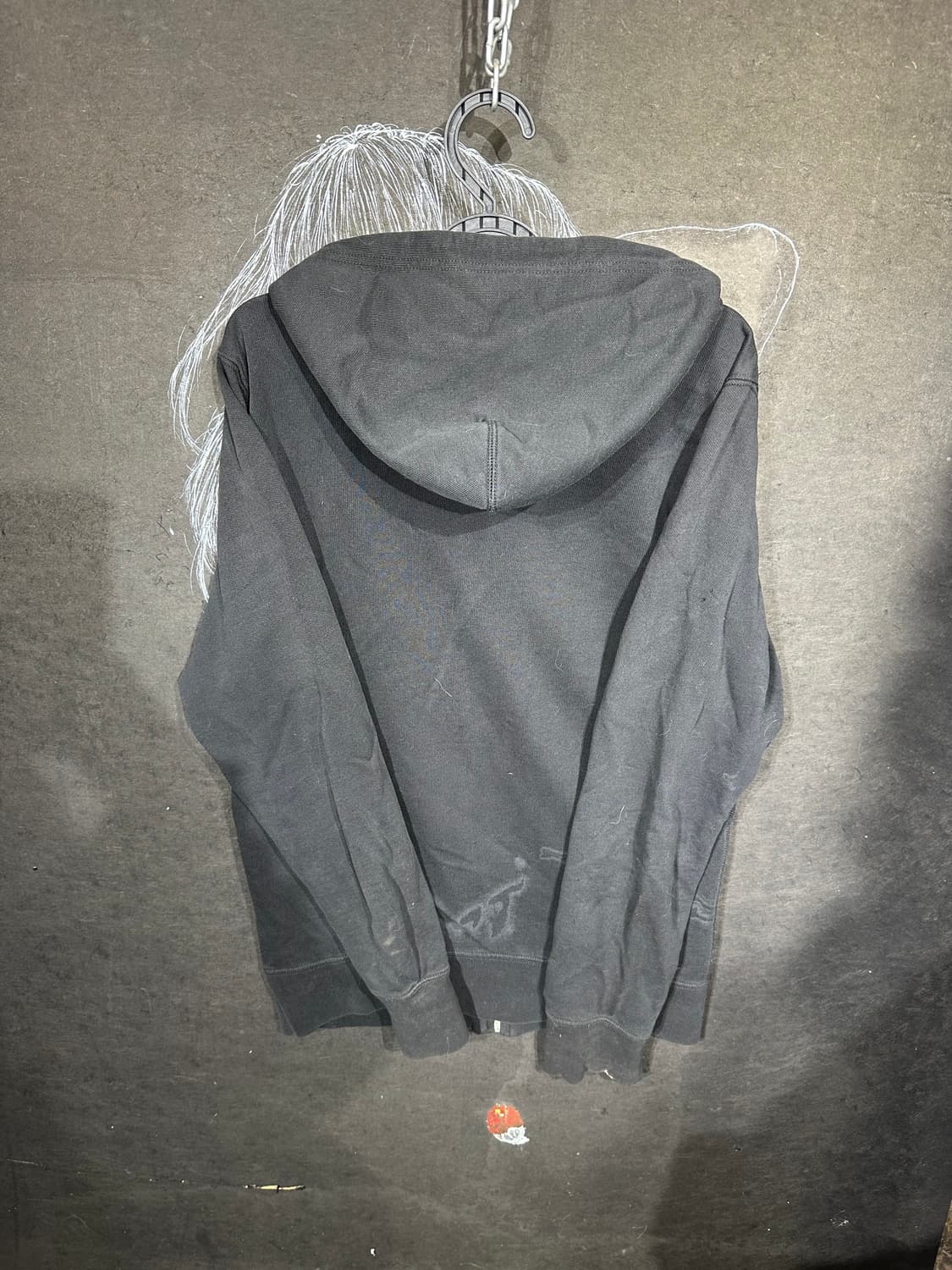 디젤 고딕 프린팅 오버핏 블랙 후드집업 져지 S 상품이미지8