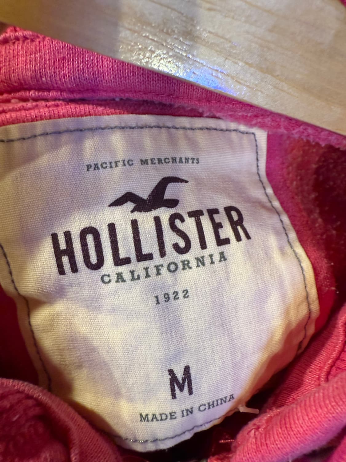 홀리스터 아치로고 핑크 후드집업 상품이미지2