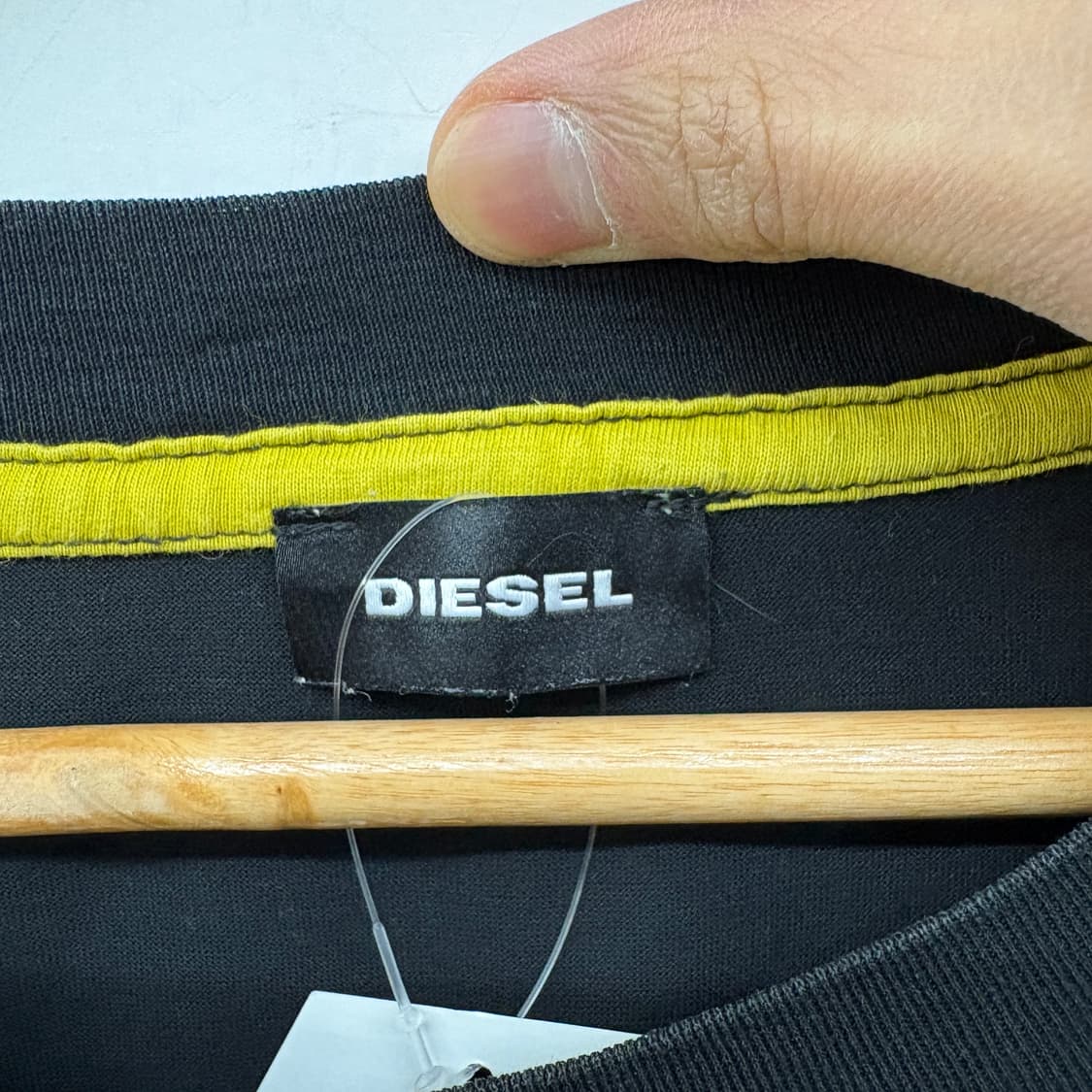 디젤 블랙/차콜 배색 반팔 티셔츠 남성L 상품이미지3