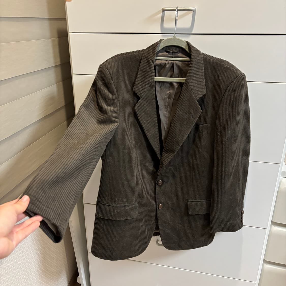 발렌시아가 코듀로이 울 100% 브라운 자켓 상품이미지3