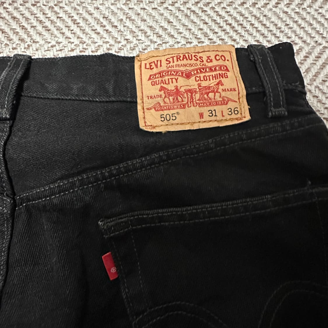 LEVI'S 505 black denim pants 상품이미지3