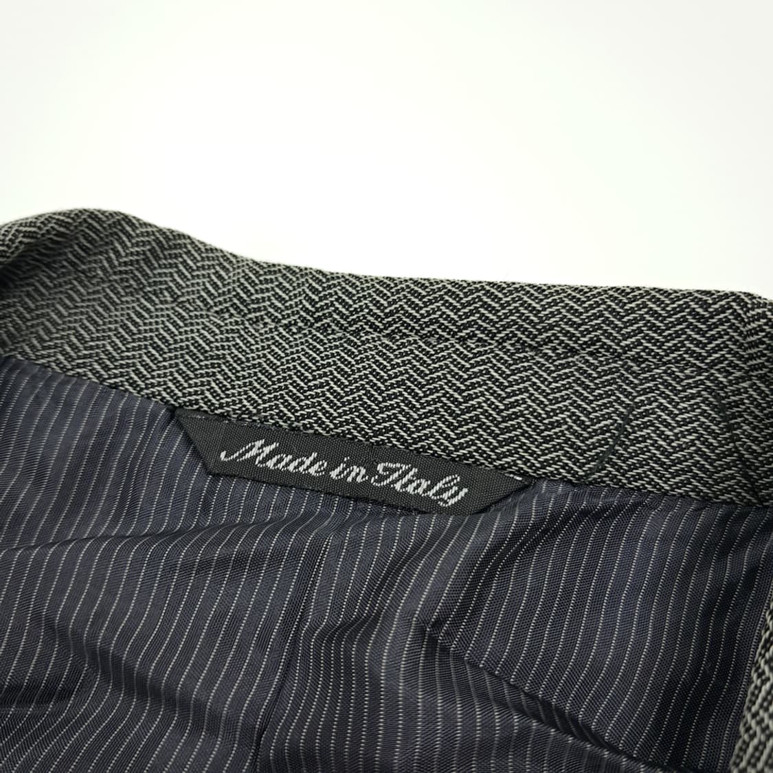 CL485 L 올리버 발렌티노 90s 이태리판 울 차콜그레이 블레이저  상품이미지3