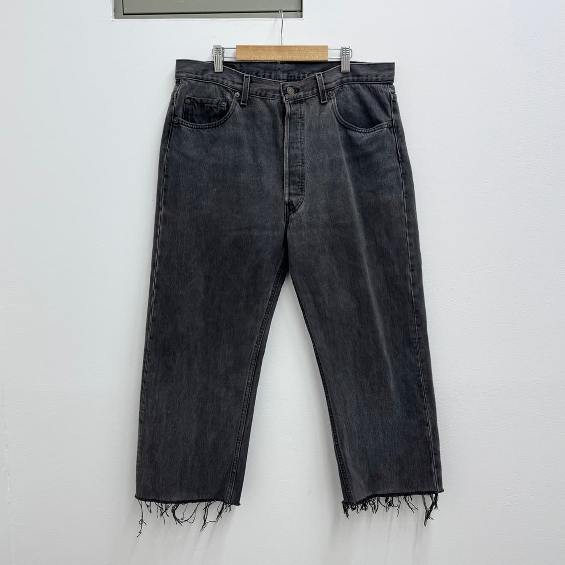 90s 리바이스 501 다크 그레이 데님 made in USA (34)  상품이미지1
