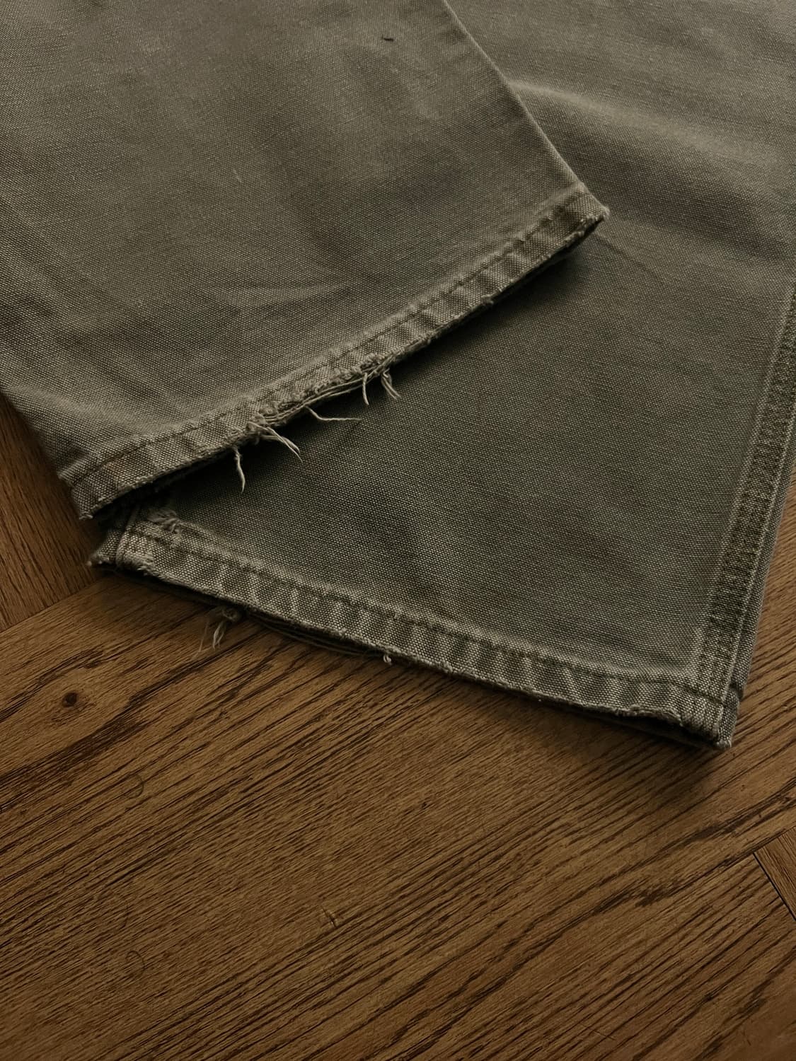 [36]칼하트 USA 빈티지 워싱 모스그린 카펜터 워크 팬츠 M7 상품이미지5