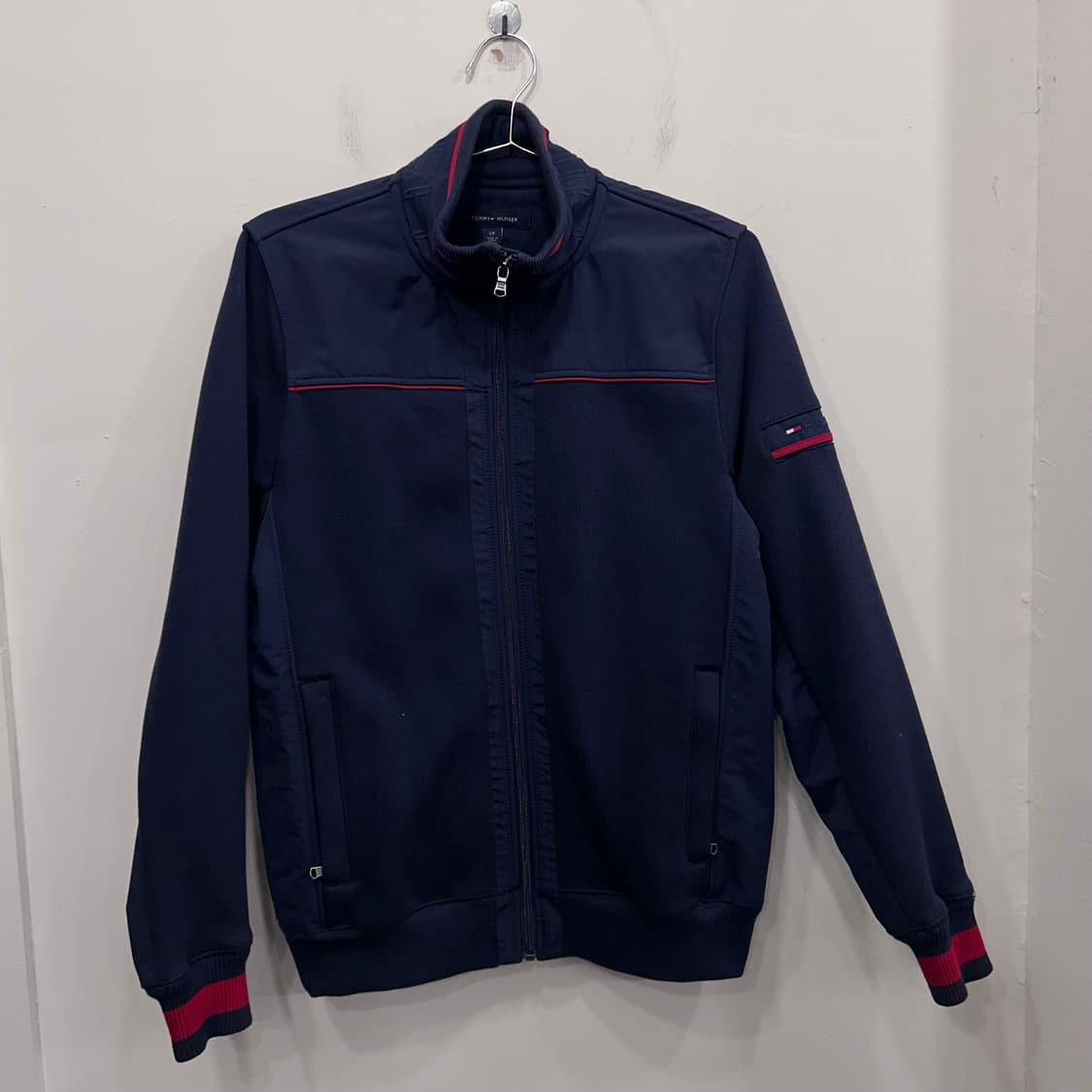 타미힐피거 슬리브로고 하이넥 니트 나일론자켓 상품이미지2