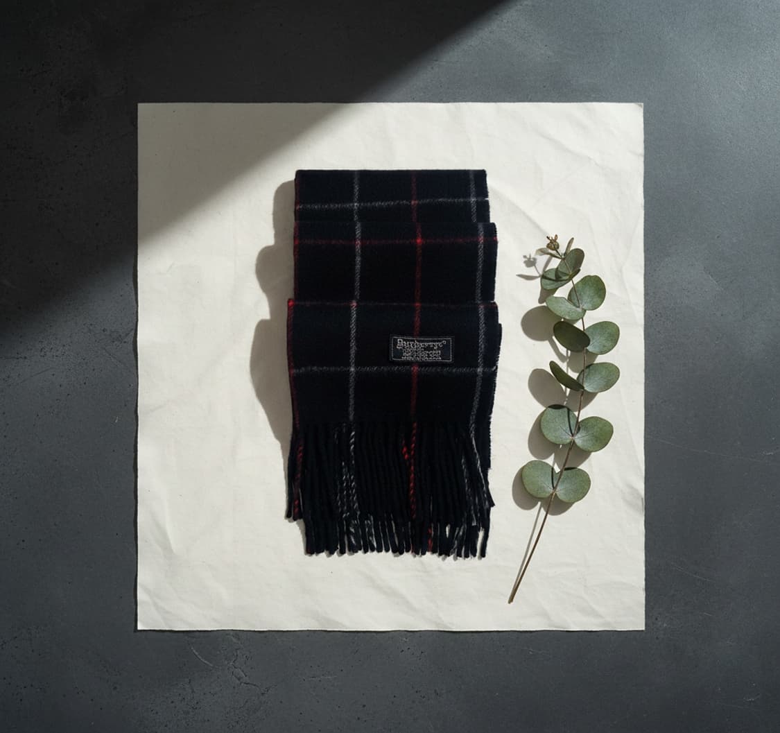 버버리 90s Burberrys 캐시미어 윈도우 체크 머플러 상품이미지3