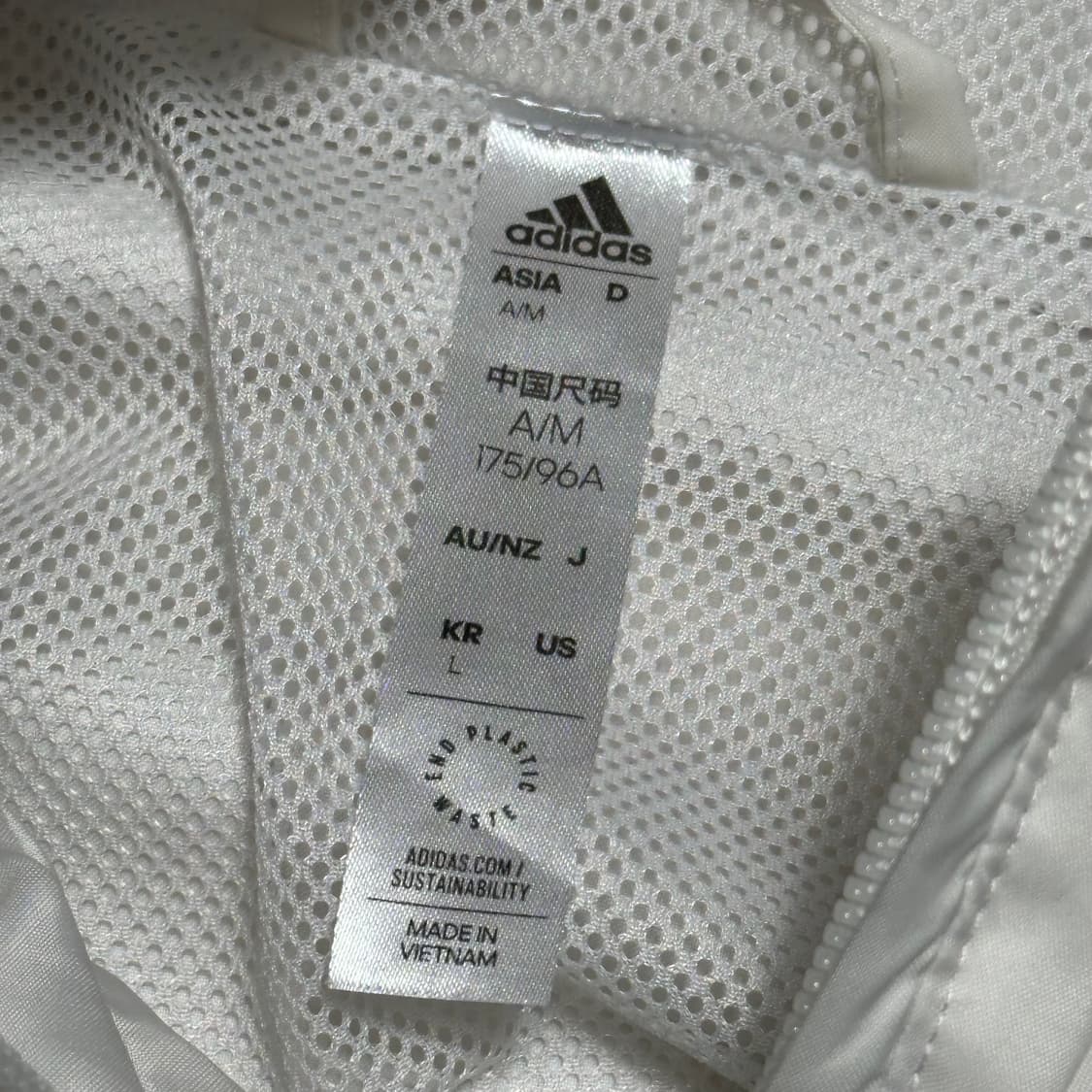 Adidas 첼시 블랙 삼선 화이트 후드 바람막이 상품이미지2