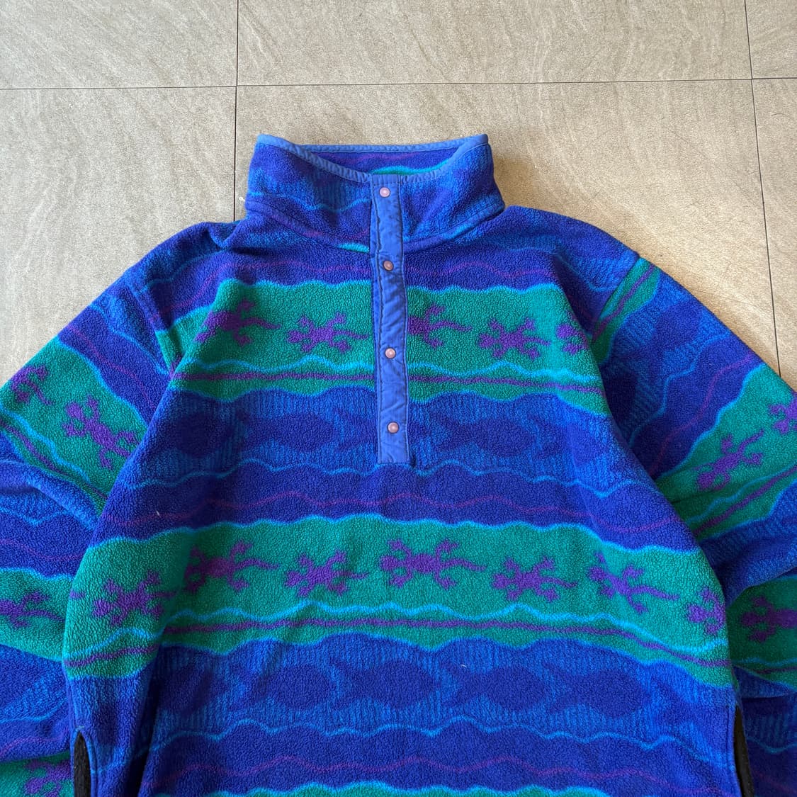 90년대 생산 llbean 엘엘빈 플리스 스냅티  상품이미지3