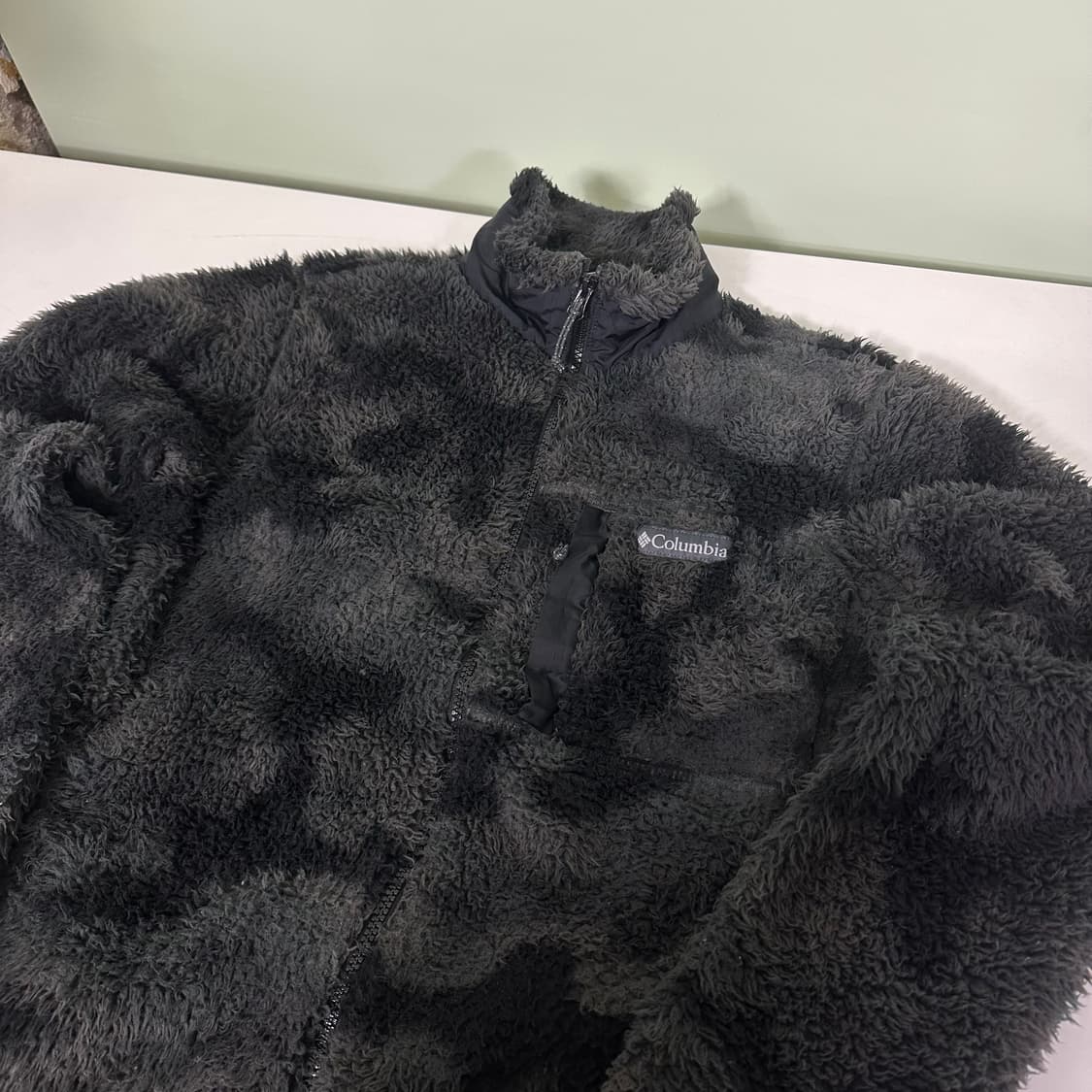 M 컬럼비아 블랙 카모 밀리터리 후리스자켓 상품이미지1