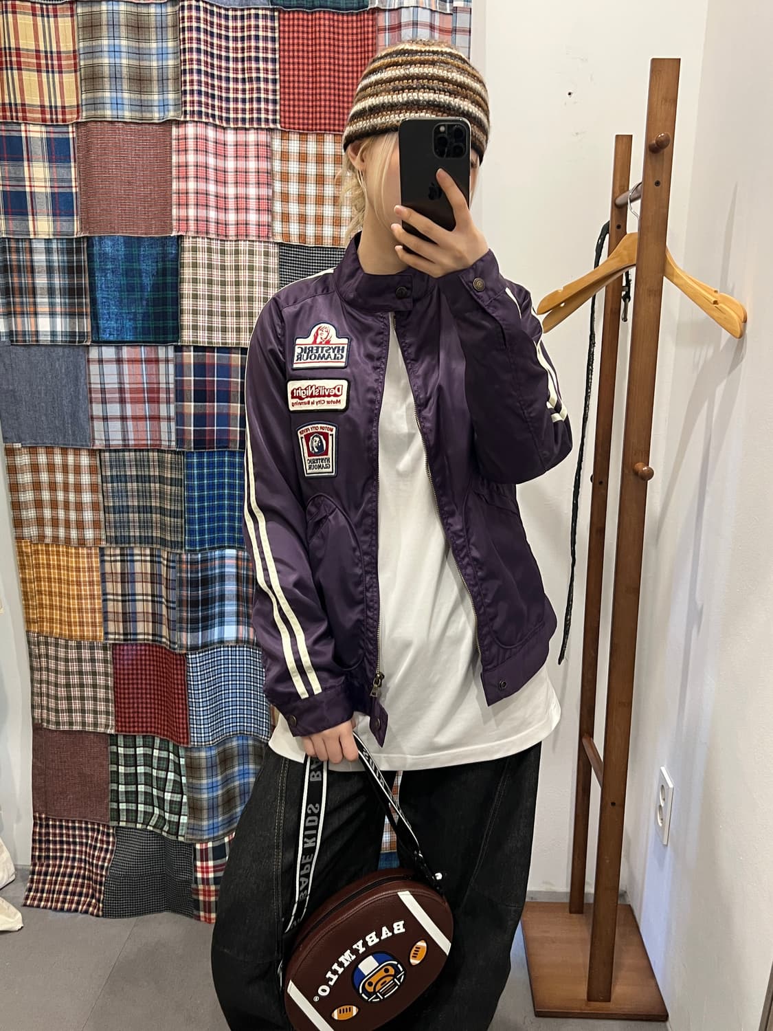 히스테릭글래머 히스걸 패치 퍼플 바람막이 상품이미지3