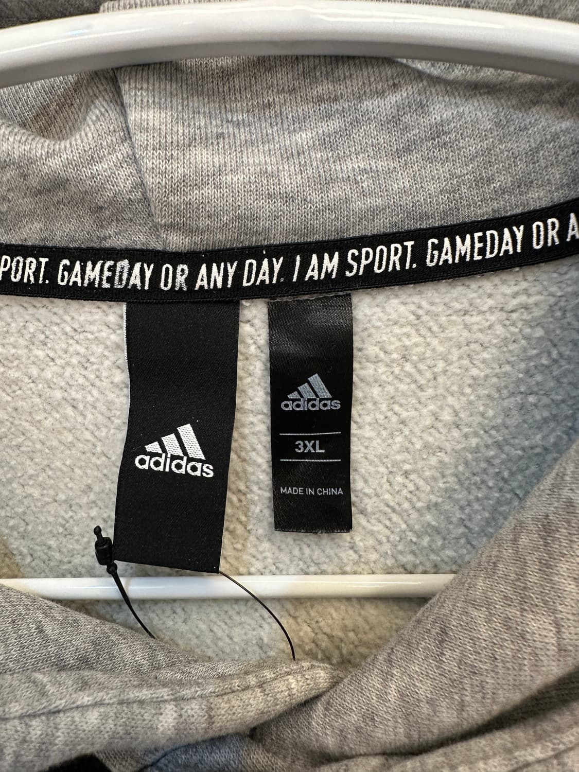 3XL) 아디다스 그레이 기모 후드티 상품이미지3