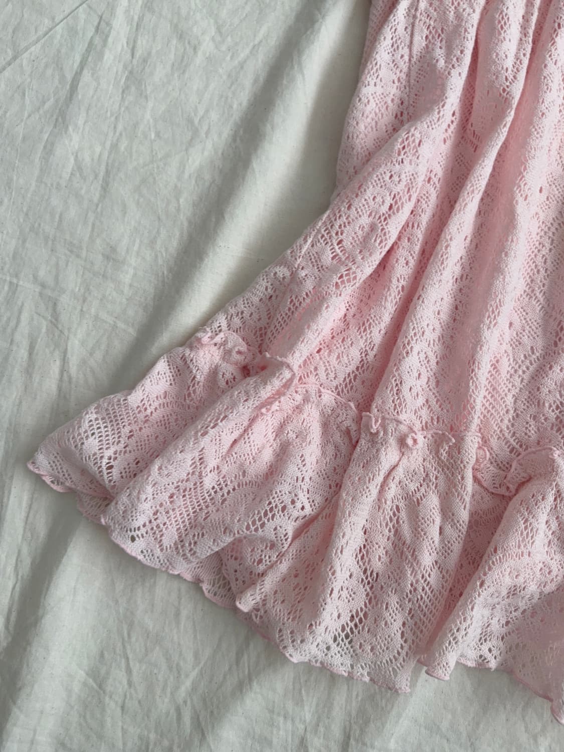 리즈리사 러블리 베이비핑크 크로쉐 미니 원피스  상품이미지8