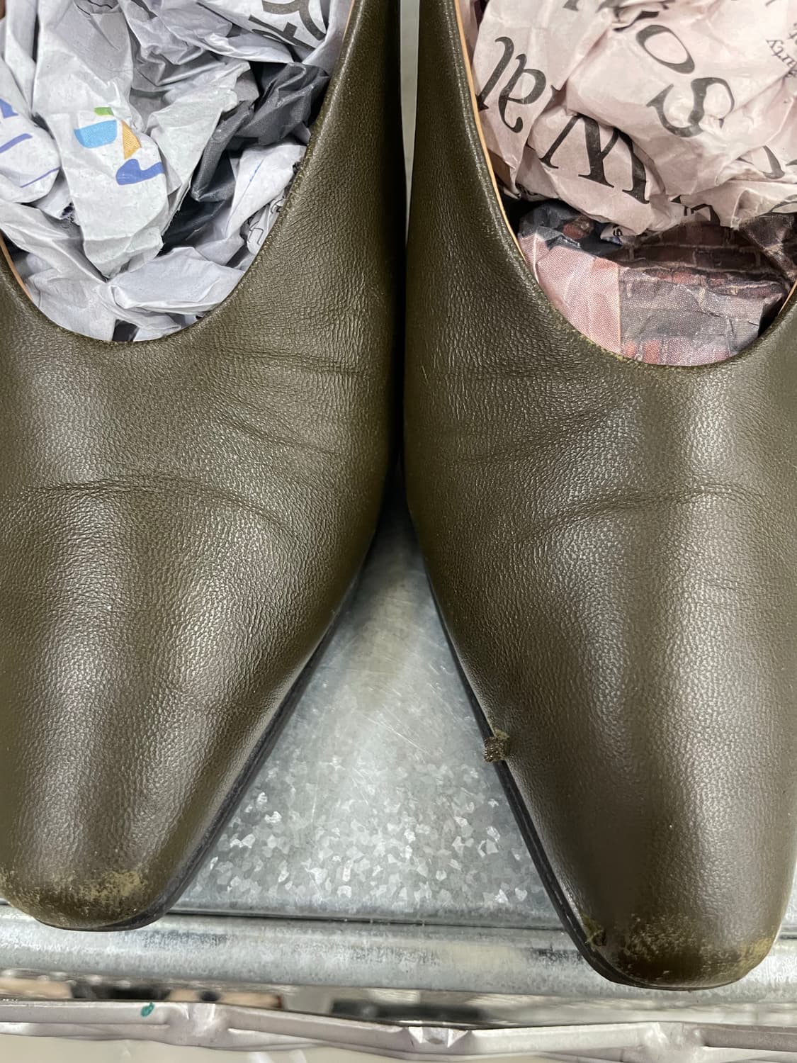 보테가 베네타 투톤 펌프스 올리브 블랙 35.5 상품이미지7