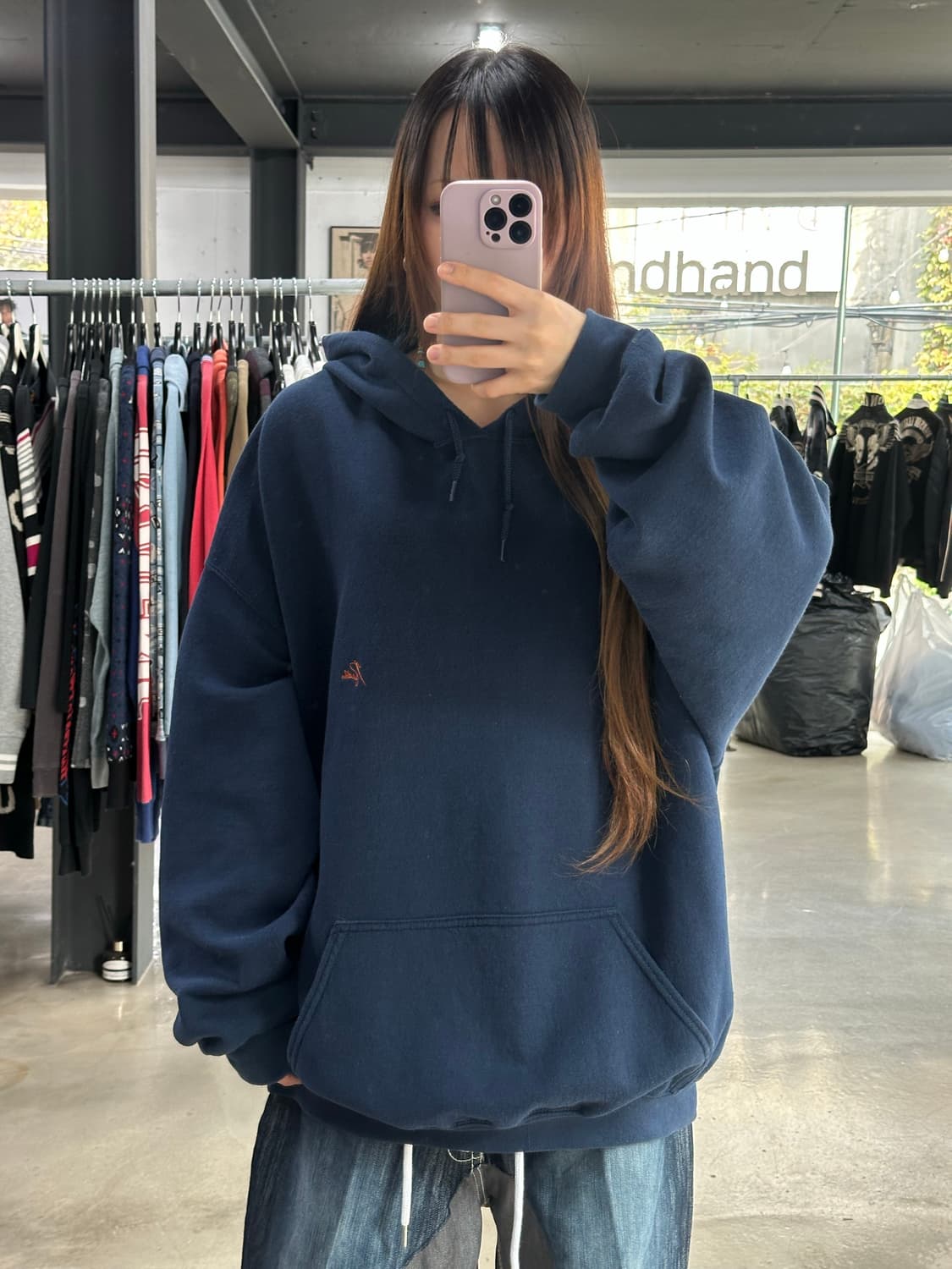 니들스 21AW Jeans Factory 버터플라이 후드티 상품이미지5