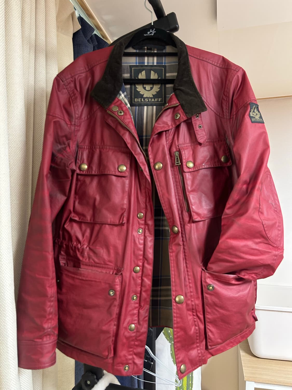 벨스타프 레드 왁스 빈티지 라이더 자켓 상품이미지1