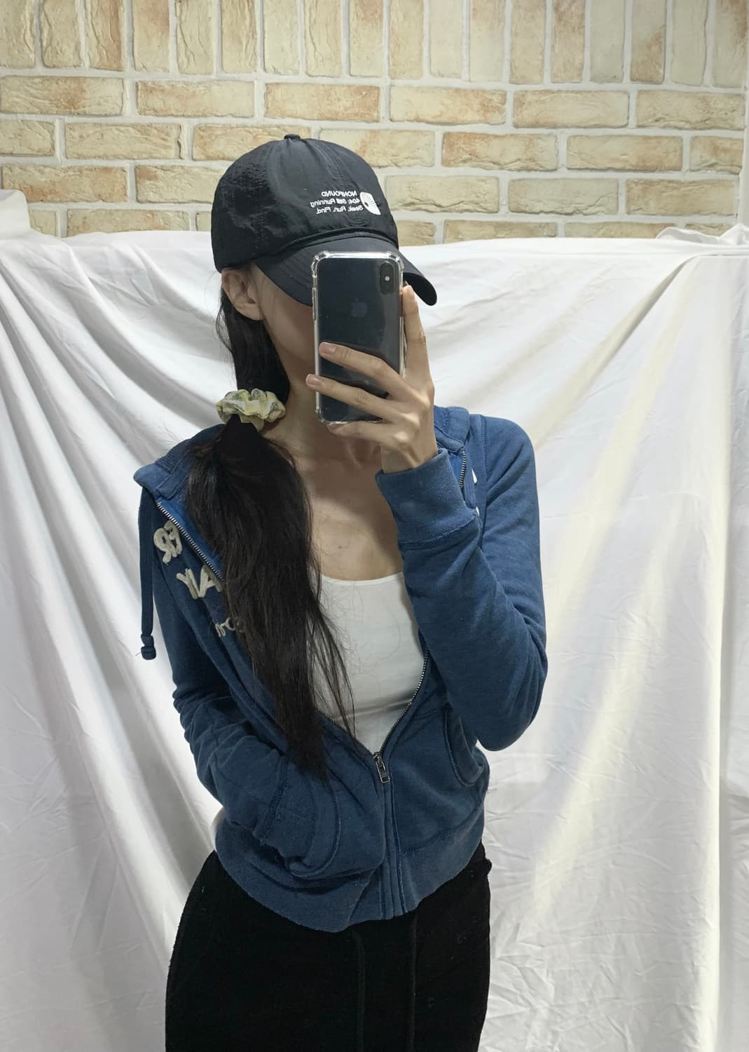 홀리스터 후드집업 ,블루,XS,딱붙 상품이미지2