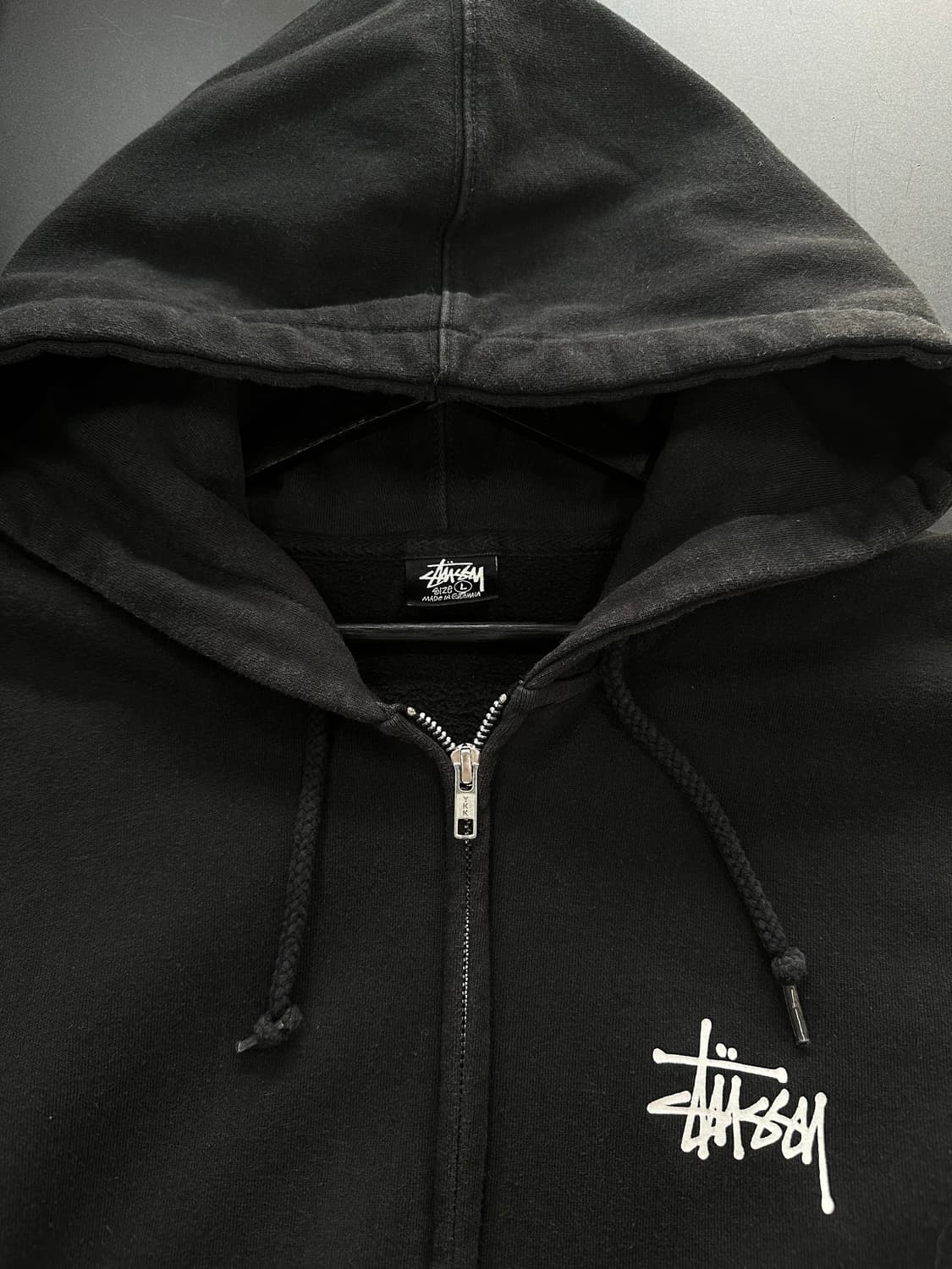 스투시 스탁 백로고 후드집업 상품이미지6