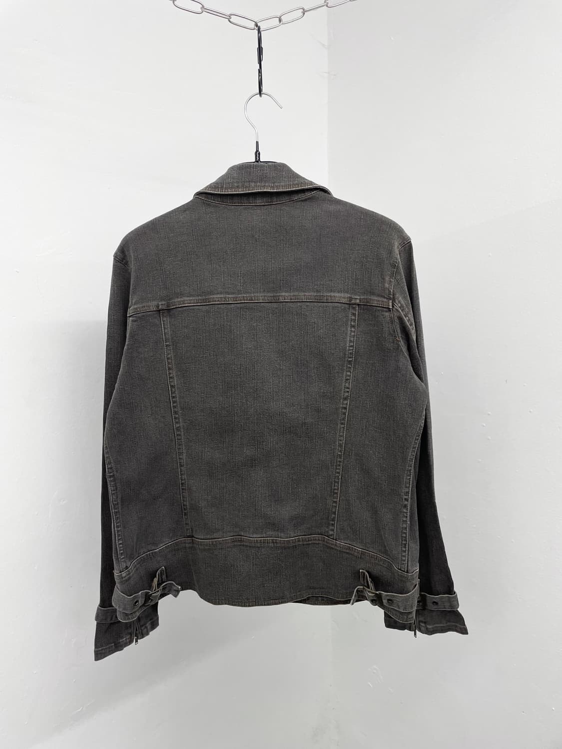 흑청 라이더 버클 자켓 상품이미지7