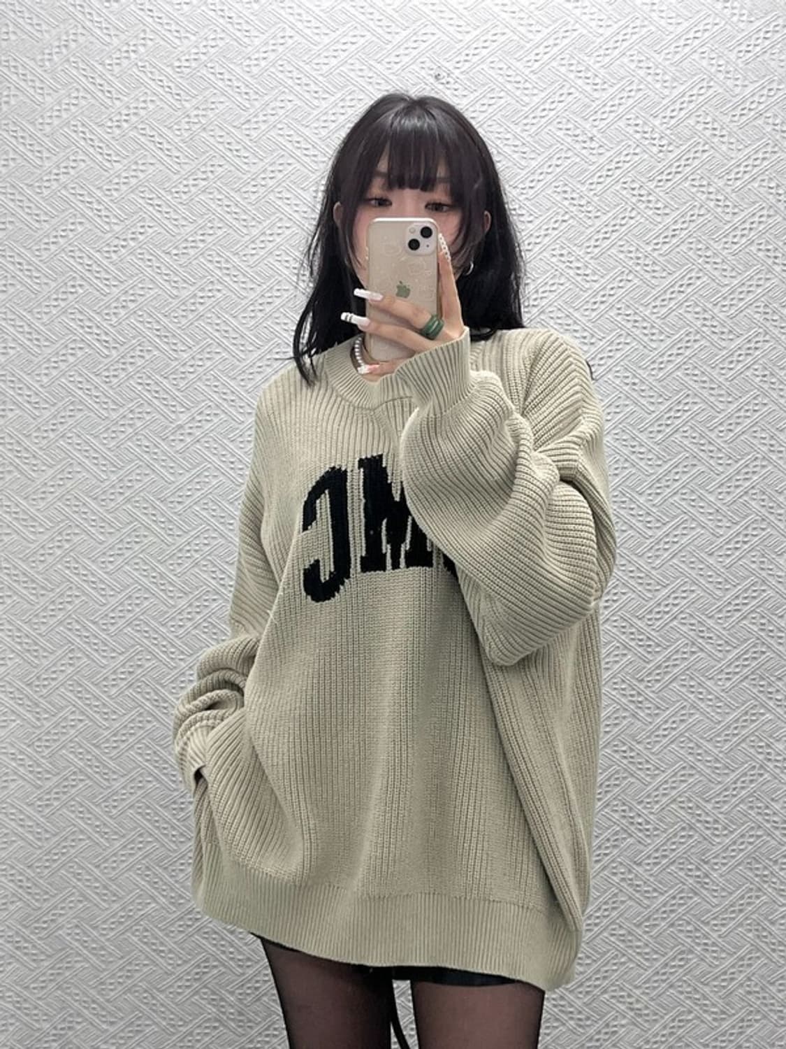 LMC 캐주얼 스트릿 펑크 루즈핏 빅로고 뜨개 니트 2 C10941 상품이미지2