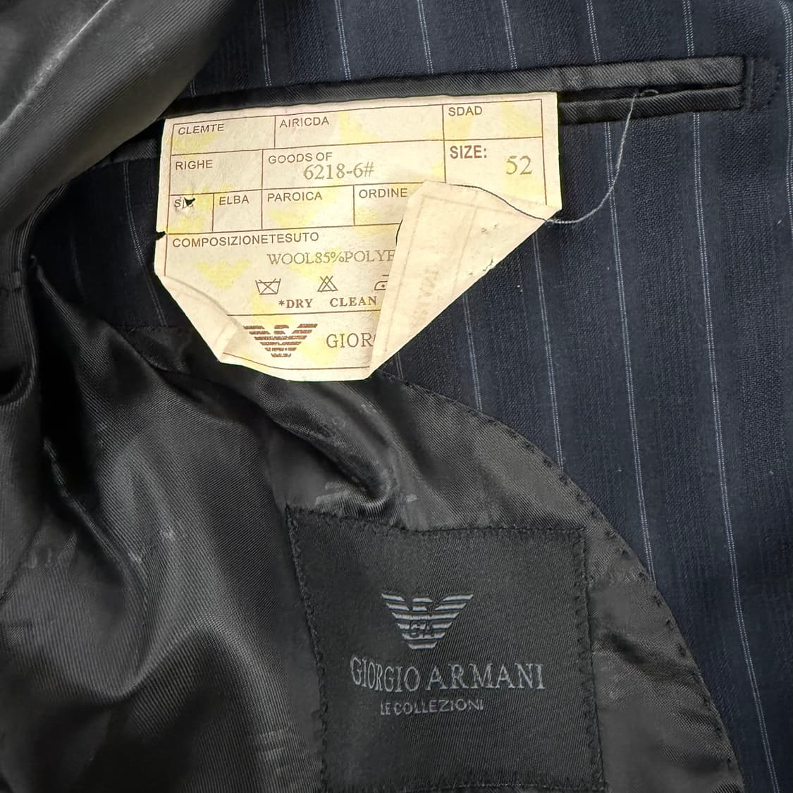 [정품/52] 조르지오 아르마니 스트라이프 정장 상의 b17 상품이미지6