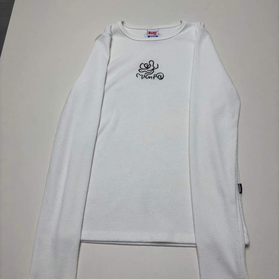 Mischief white long sleeve embroidered 상품이미지1