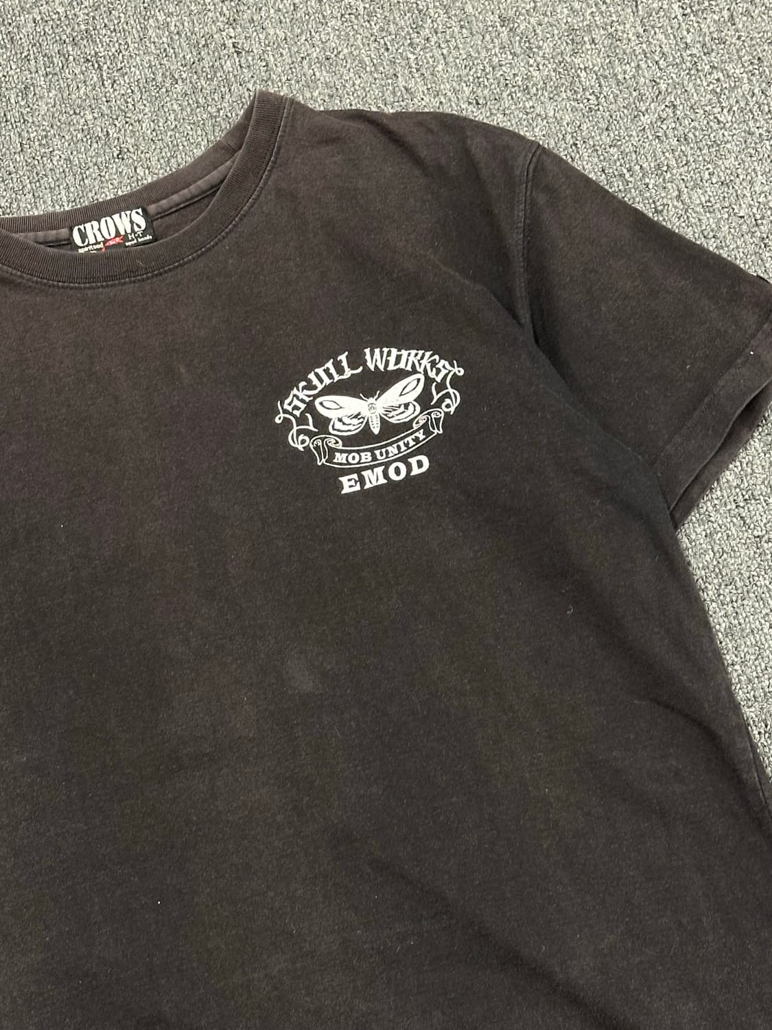 XL)스컬웍스x크로우즈 빈티지 그래픽 자수 반팔 상품이미지5