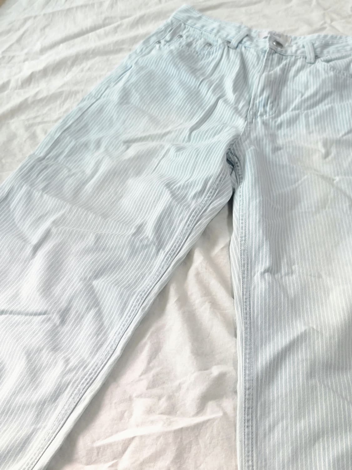 BLUE BRICK DENIM 스트라이프 와이드 팬츠 상품이미지3