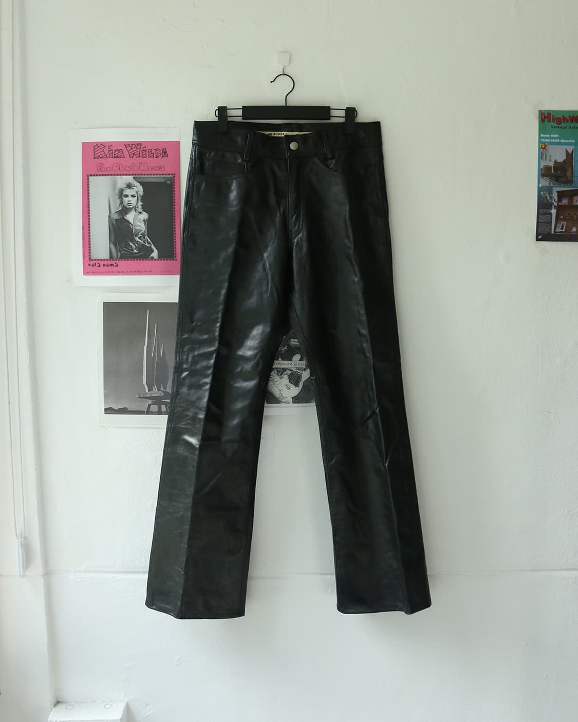 2000s 아비렉스 레더 부츠컷 팬츠 상품이미지3