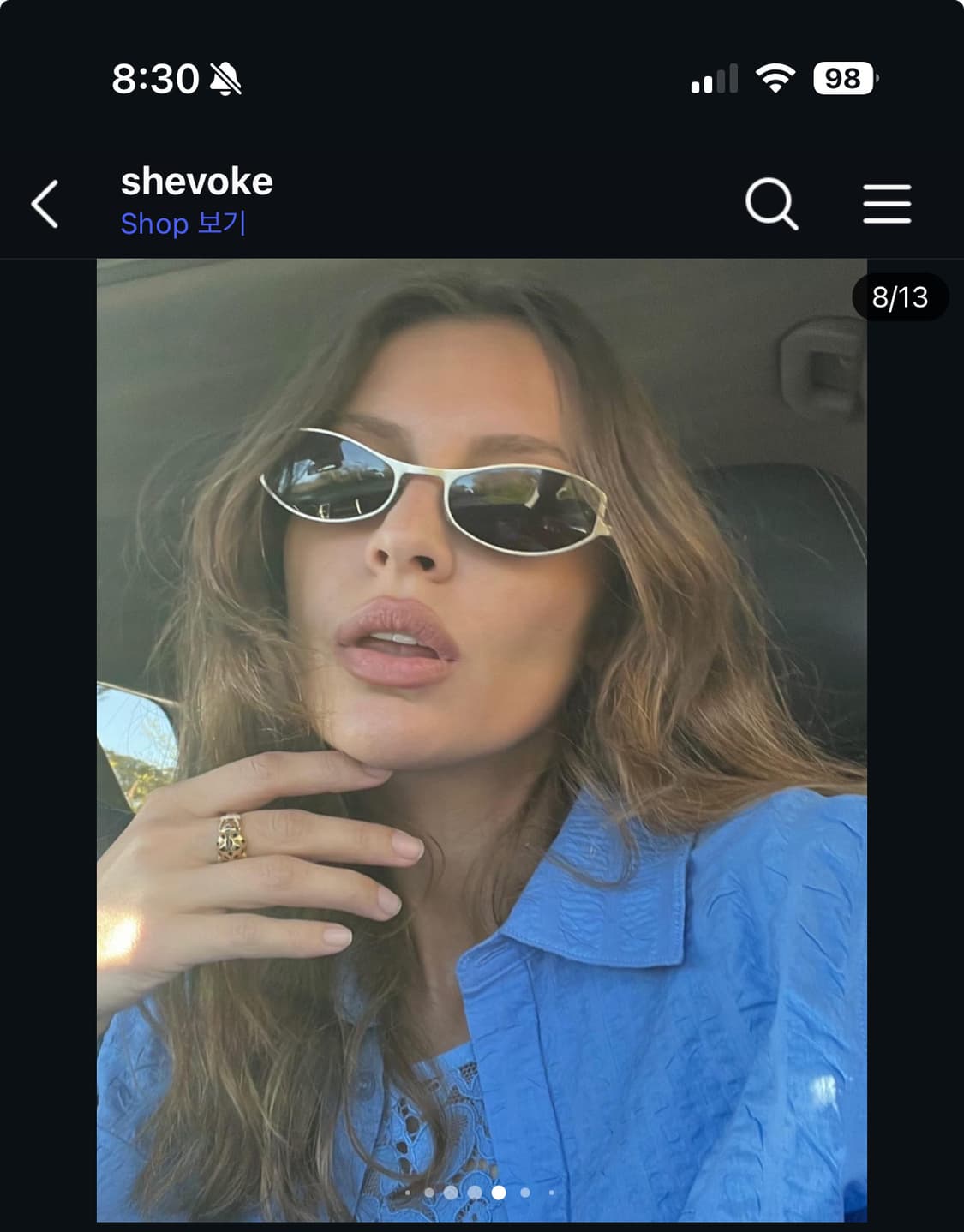 쉬보크 Shevoke 선글라스 cece silver 상품이미지4