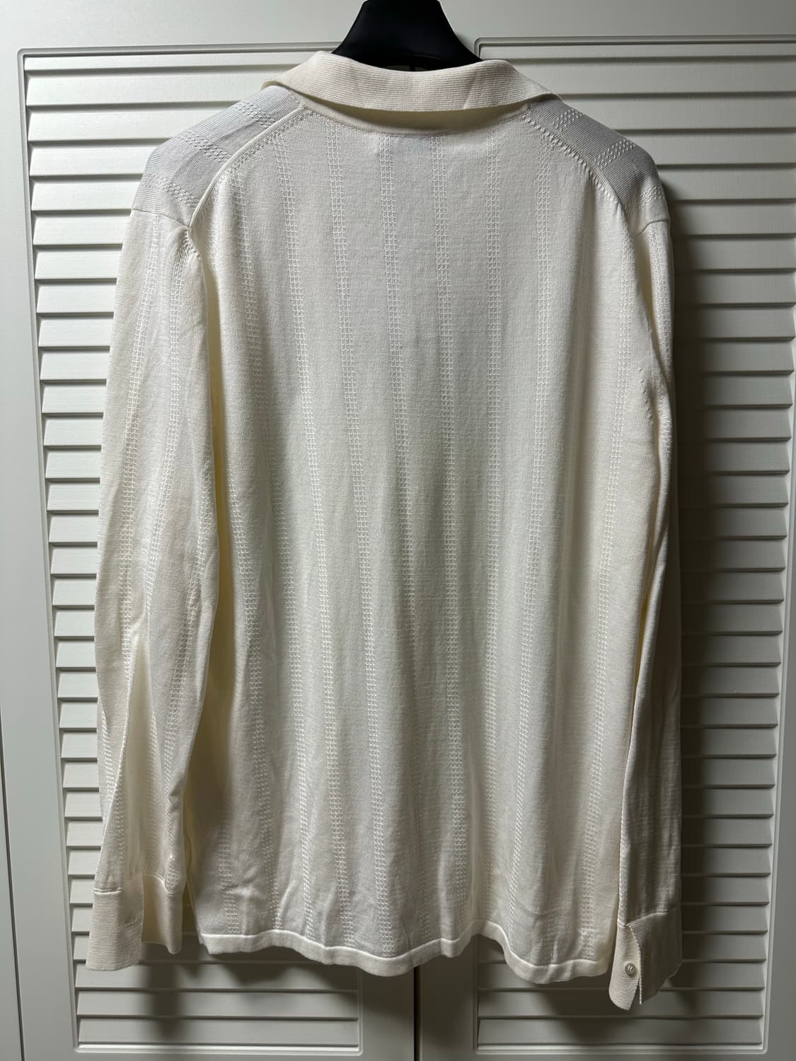 [새상품] 제이리움 코튼 버튼업 니트 셔츠 아이보리 XL 상품이미지8