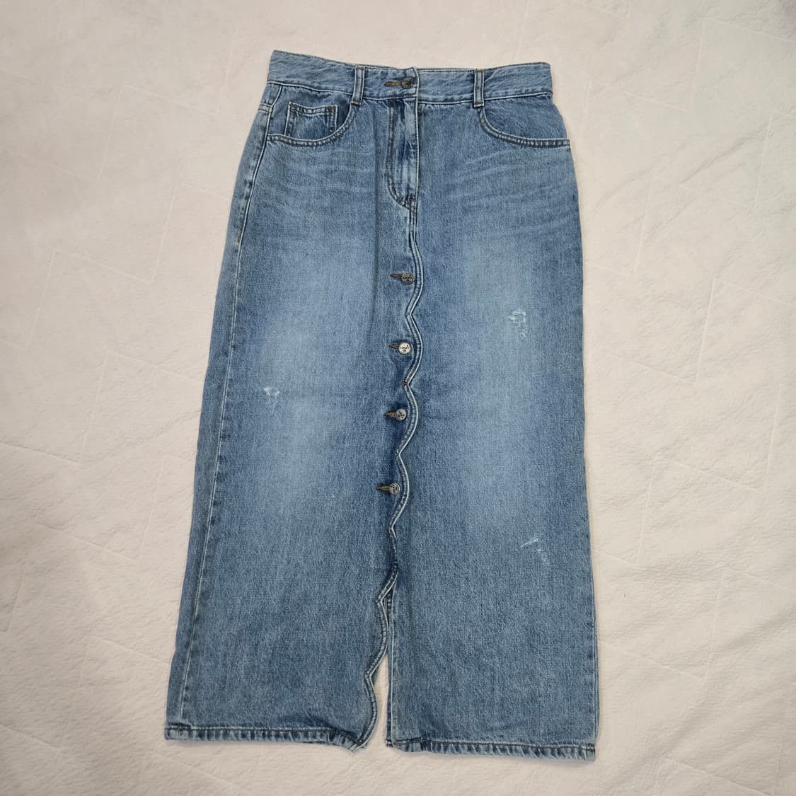 럭키슈에뜨 데님 롱 스커트  상품이미지2