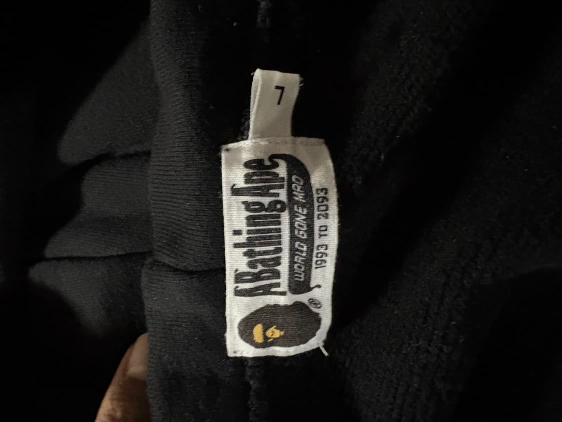 베이프 원포인트 샤크후드집업 L (릴렉스드핏) 판매합니다 상품이미지4