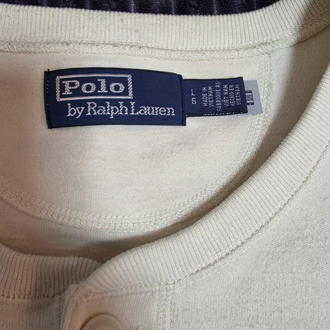 폴로 몰스킨 헨리넥티셔츠 아이보리 L 상품이미지4