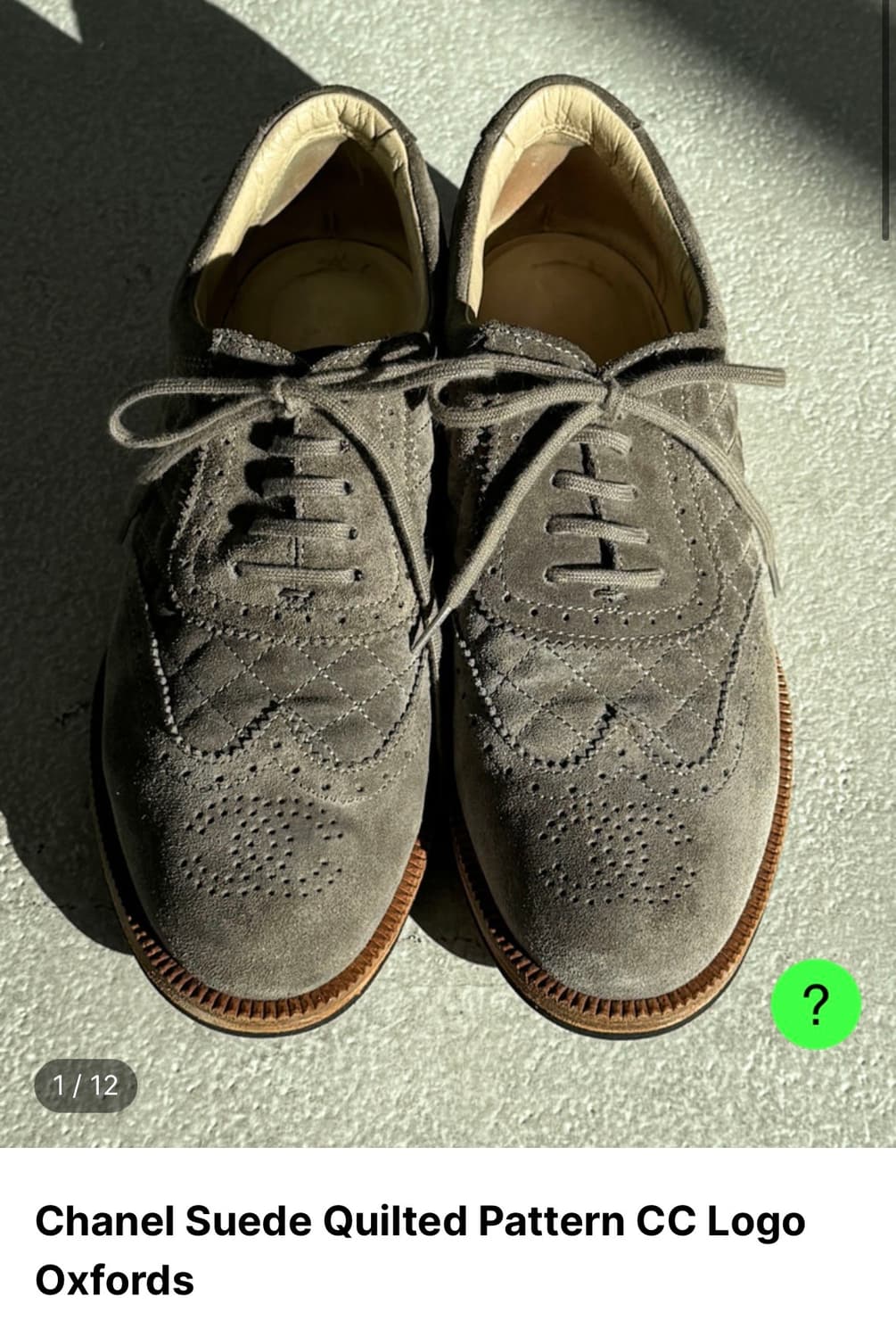 샤넬 스웨이드 옥스퍼드 37사이즈 상품이미지1