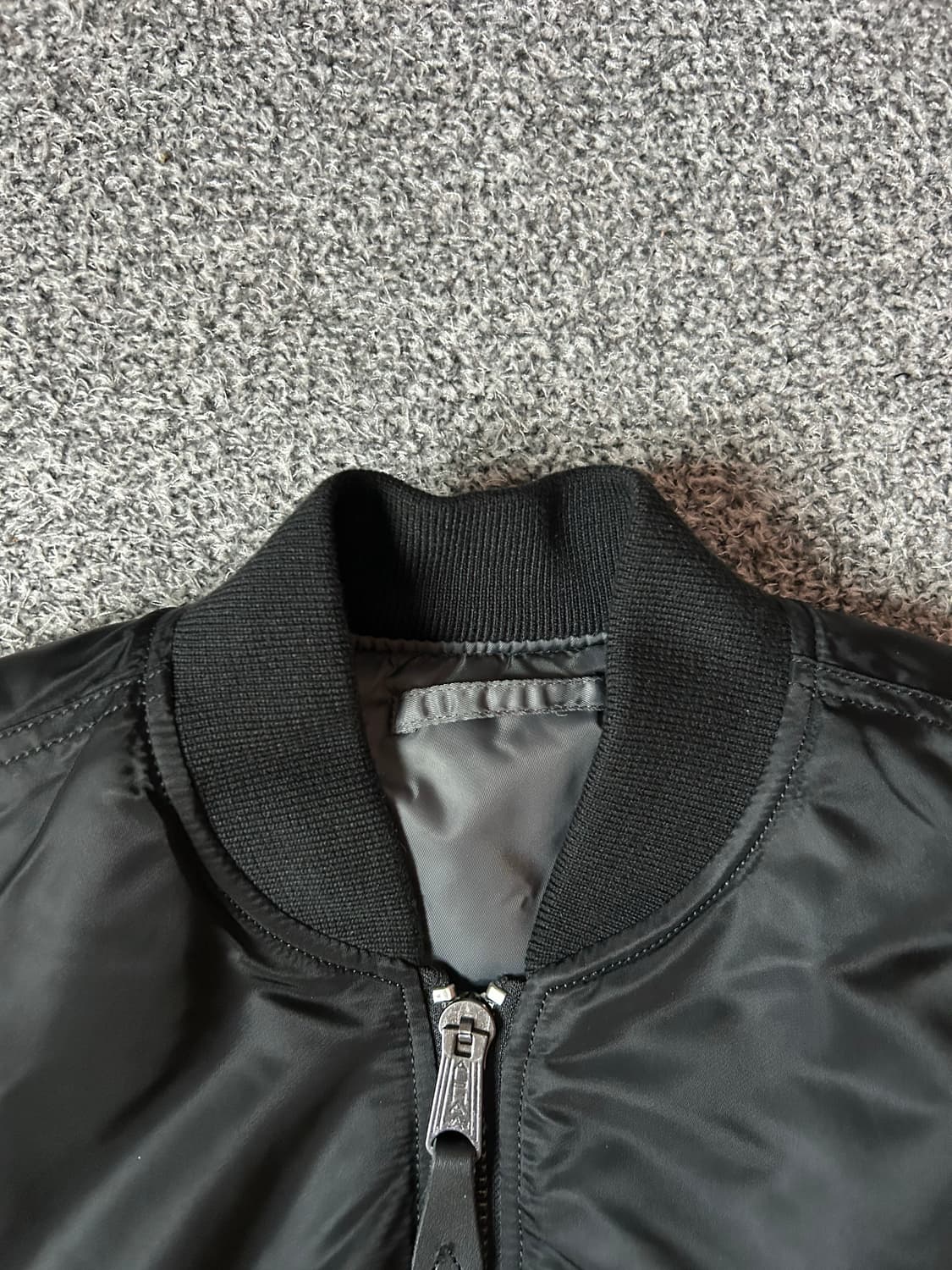 [상태최상] 알파인더스트리 MA-1 블랙 M / 건메탈 라이닝 상품이미지8