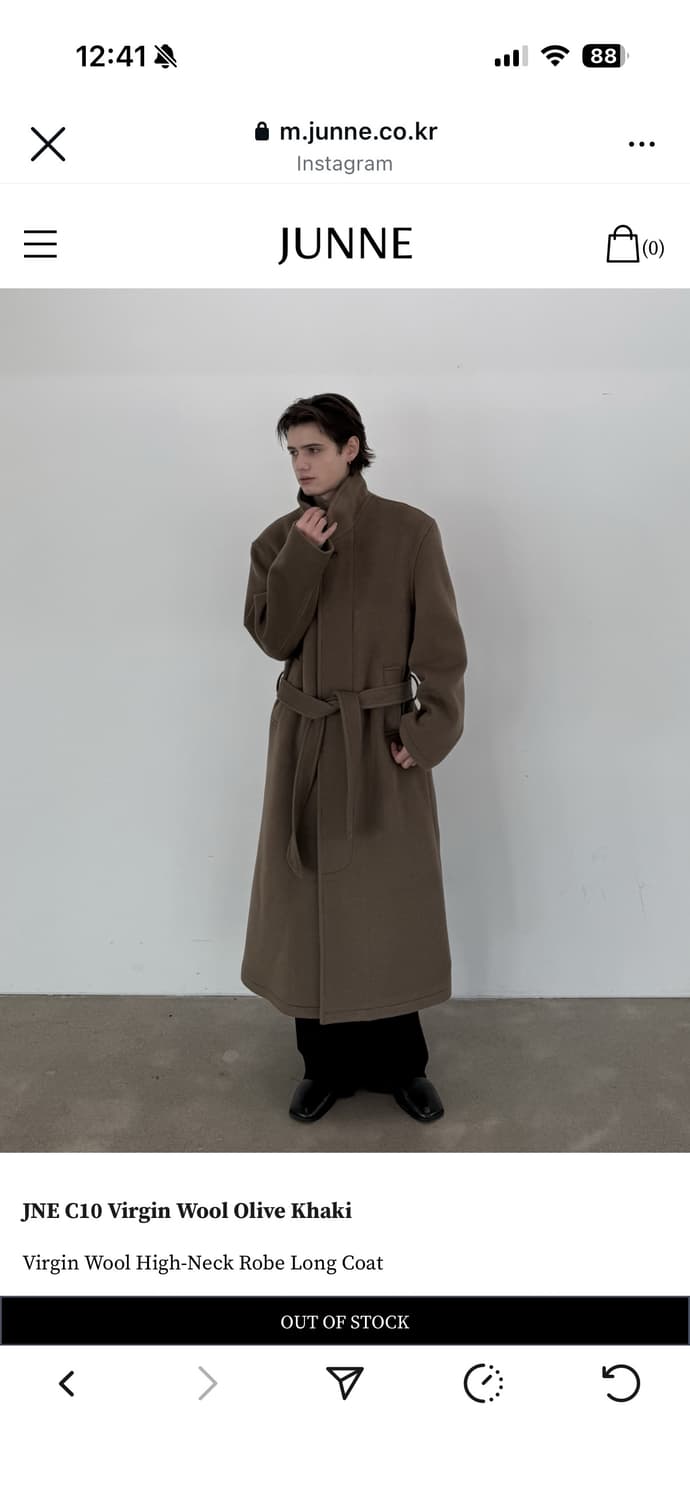 (구매)준느 코트 카키 L / 블랙 L 상품이미지1