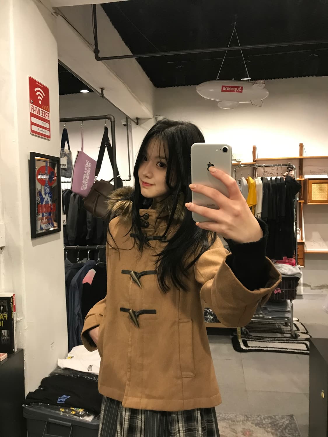 earth music&ecology Fur Duffle Coat 상품이미지2