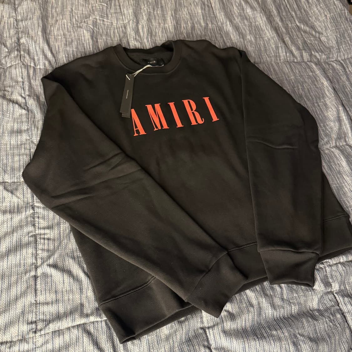 (L) Amiri 아미리 프론트 로고 스웨트셔츠 블랙 상품이미지1