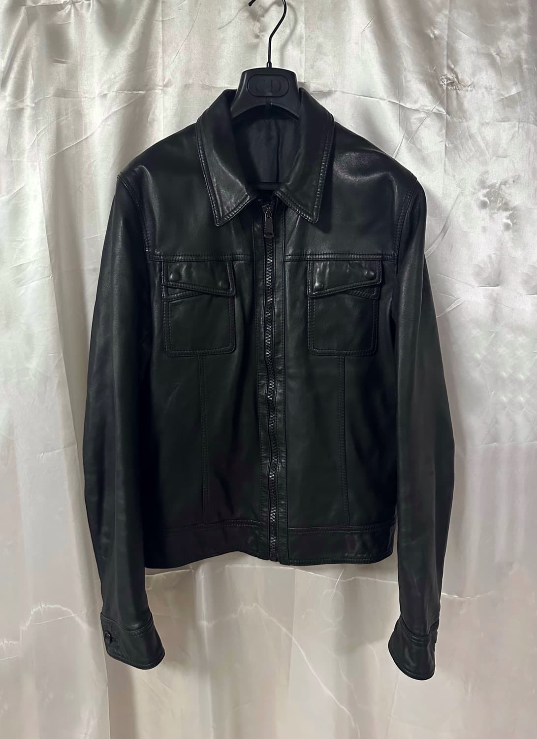 디올옴므 06AW 크로스포켓 올슨 레더 자켓 상품이미지3