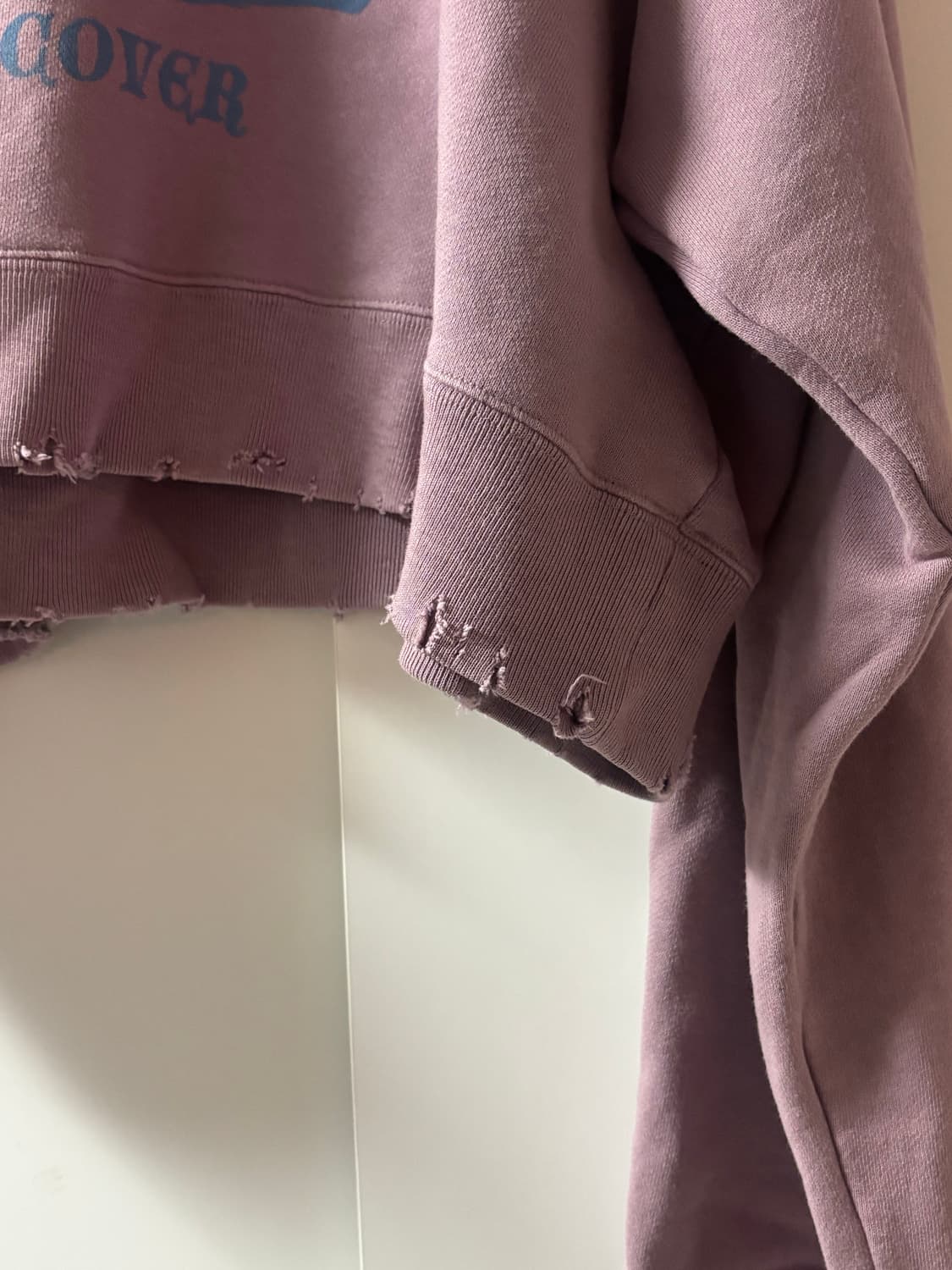 언더커버 크롭 스웻 라벤더 상품이미지3