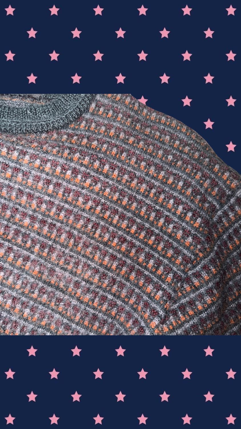 빈티지 패턴 울 니트 상품이미지3