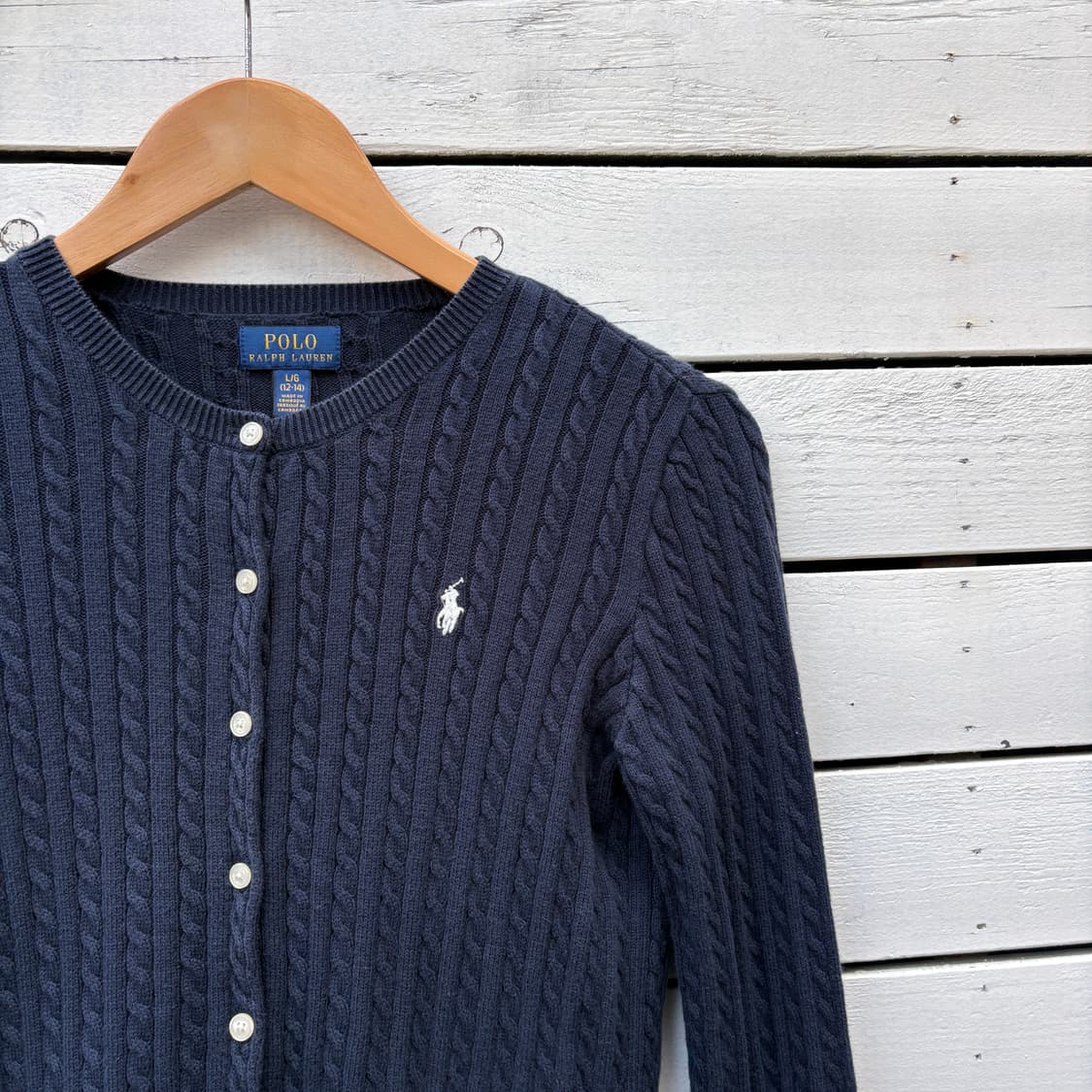 Polo 폴로 케이블 꽈배기 니트 가디건 상품이미지4