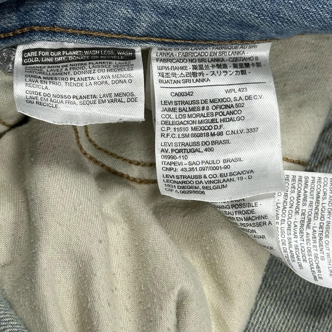 리바이스 504 오리지널 스트레이트 데님 팬츠 (34인치) 상품이미지6