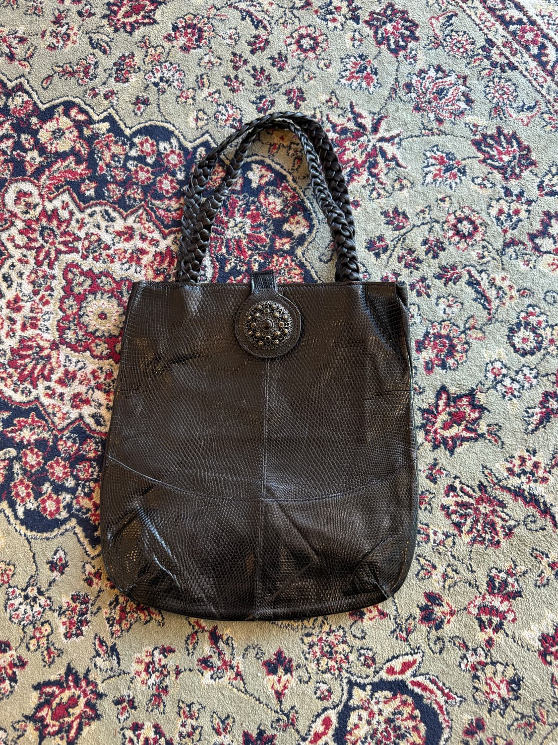 블랙 빈티지 토트백 상품이미지1