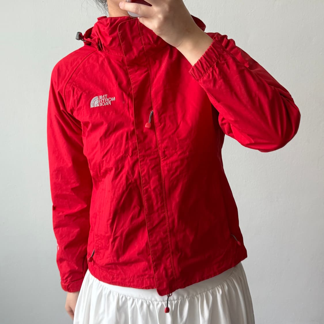 [M] 노스페이스 우먼 레드 바람막이 상품이미지1
