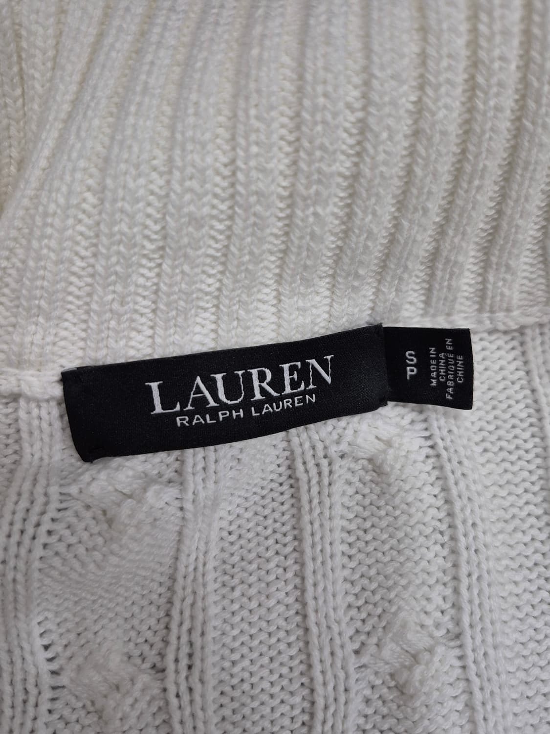 폴로랄프로렌 RL로고 케이블 집업 가디건 여성 S사이즈(화이트) 상품이미지6