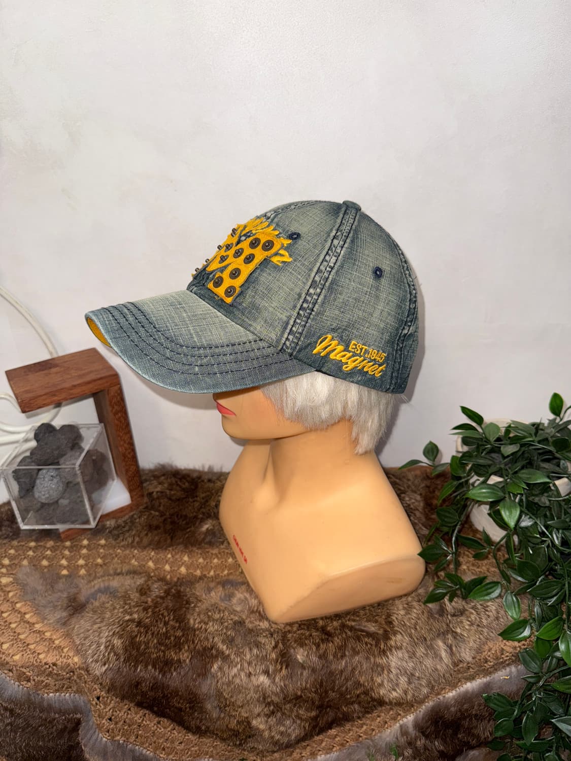 Washing denim vintage patch ball cap 상품이미지2