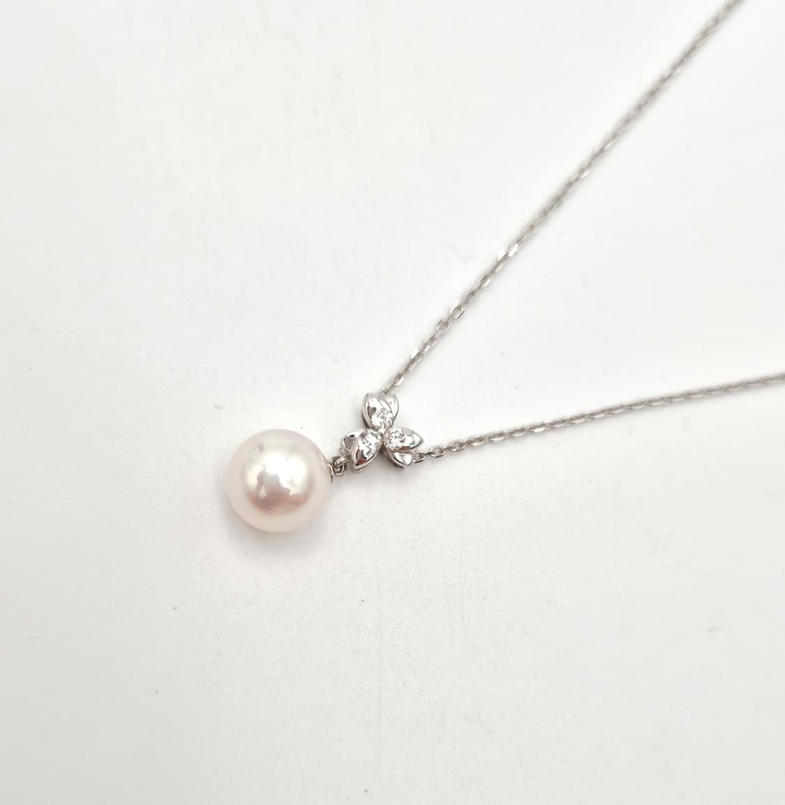 골든듀 다이아 진주 화이트골드 목걸이 상품이미지7